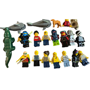 LEGO Minifigure Collection Plus Accessories Animals Alligator Grey Sharks